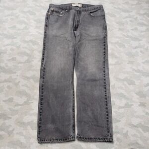Levi's 505 Jeans Mens 38x34 Gray Straight Leg Denim Medium Wash